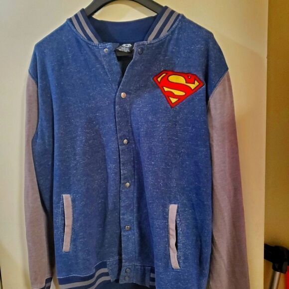 Superman Button Down Sweater - Picture 1 of 4
